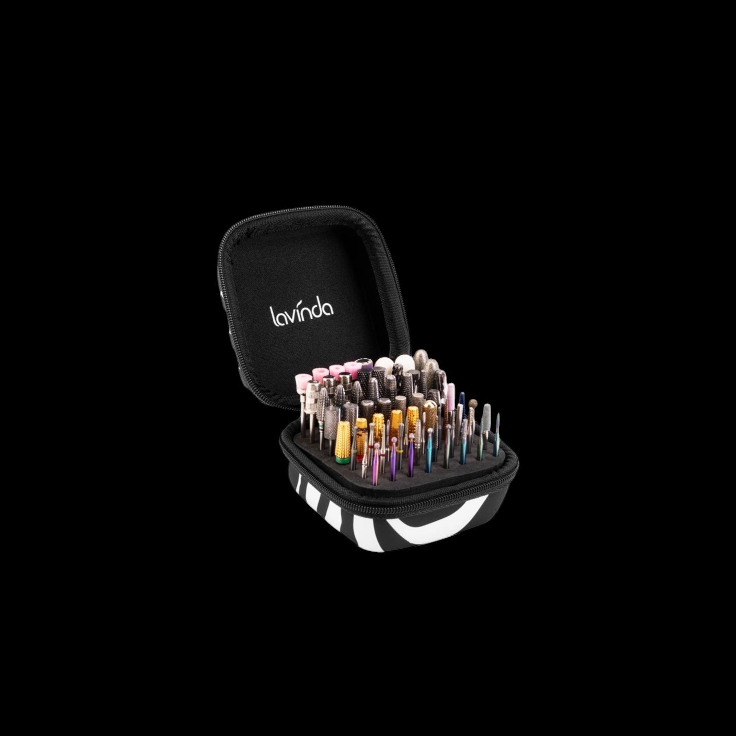 Zebra Print Complete Set – Nail Lamp, Nail Drill & Bit Holder by Lavinda
