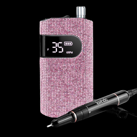 Wand™ Nail Drill - Pink Diamond - 35,000 RPM Rechargeable by Lavinda