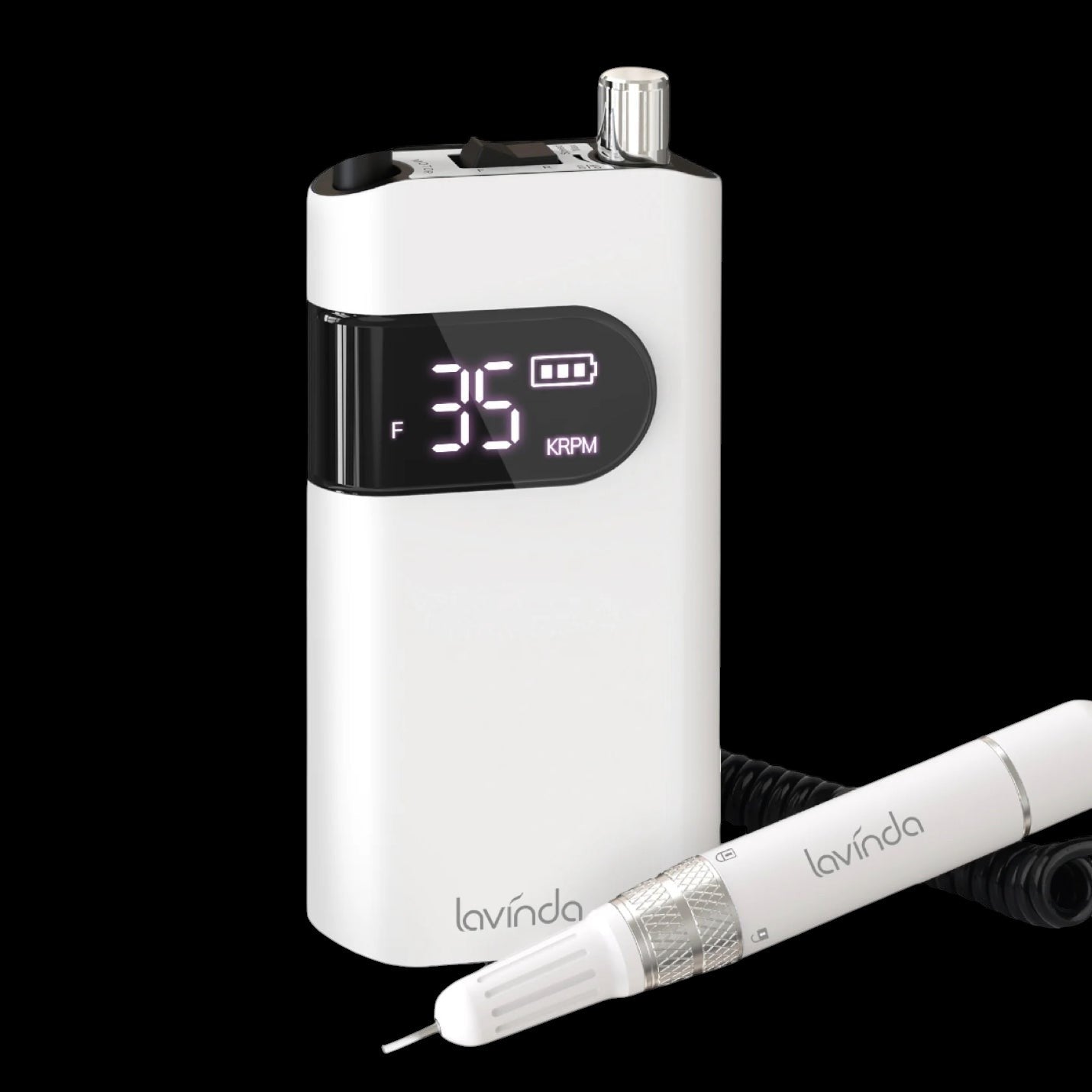 Wand™ Nail Drill - White - 35,000 RPM Rechargeable by Lavinda