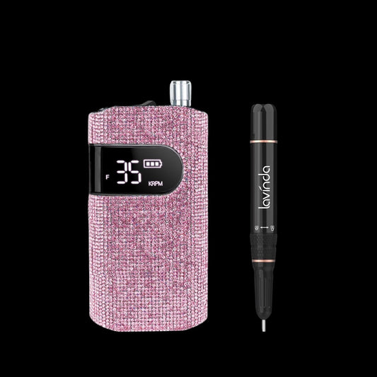 Wand™ Nail Drill - Pink Diamond - 35,000 RPM Rechargeable by Lavinda