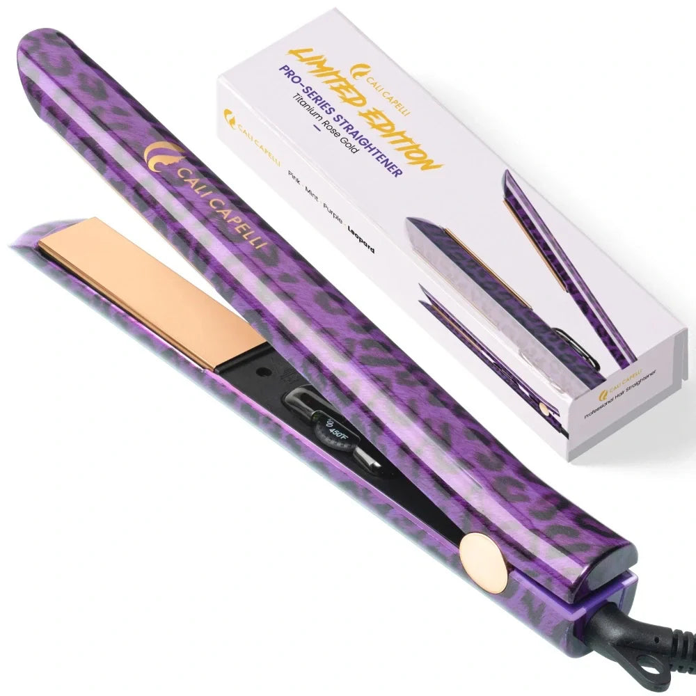 Limited: Pro-Series 1″ Titanium Hair Straightener Leopard by Calicapelli Hair Tools by VYSN