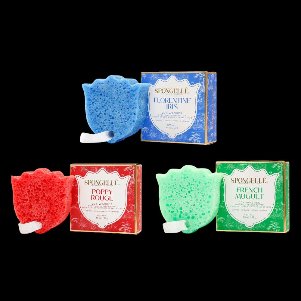 Les Fleurs Body Buffer Trio Set 1 by Spongellé