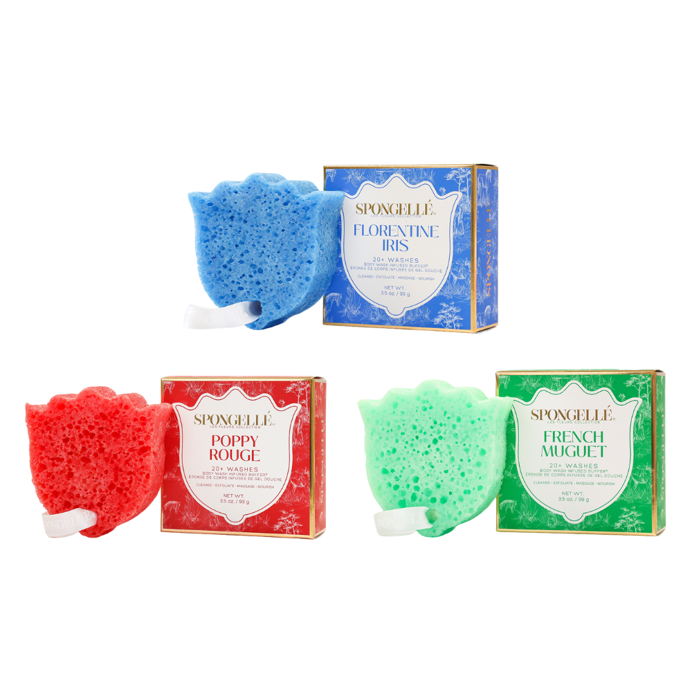 Les Fleurs Body Buffer Trio Set 1 by Spongellé