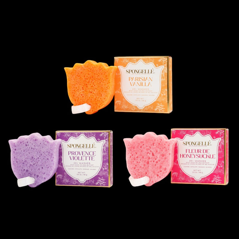 Les Fleurs Body Buffer Trio Set 2 by Spongellé