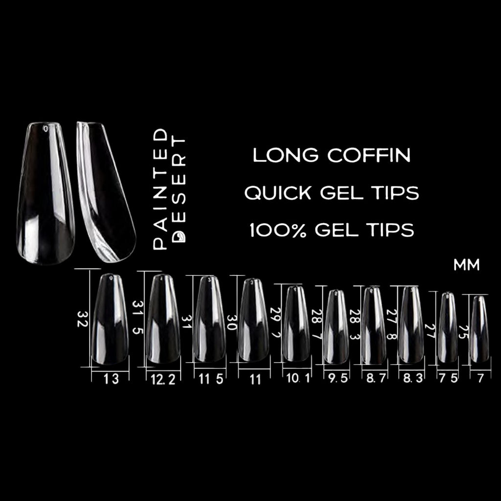 LONG Coffin Quick Gel Tips by Painted Desert