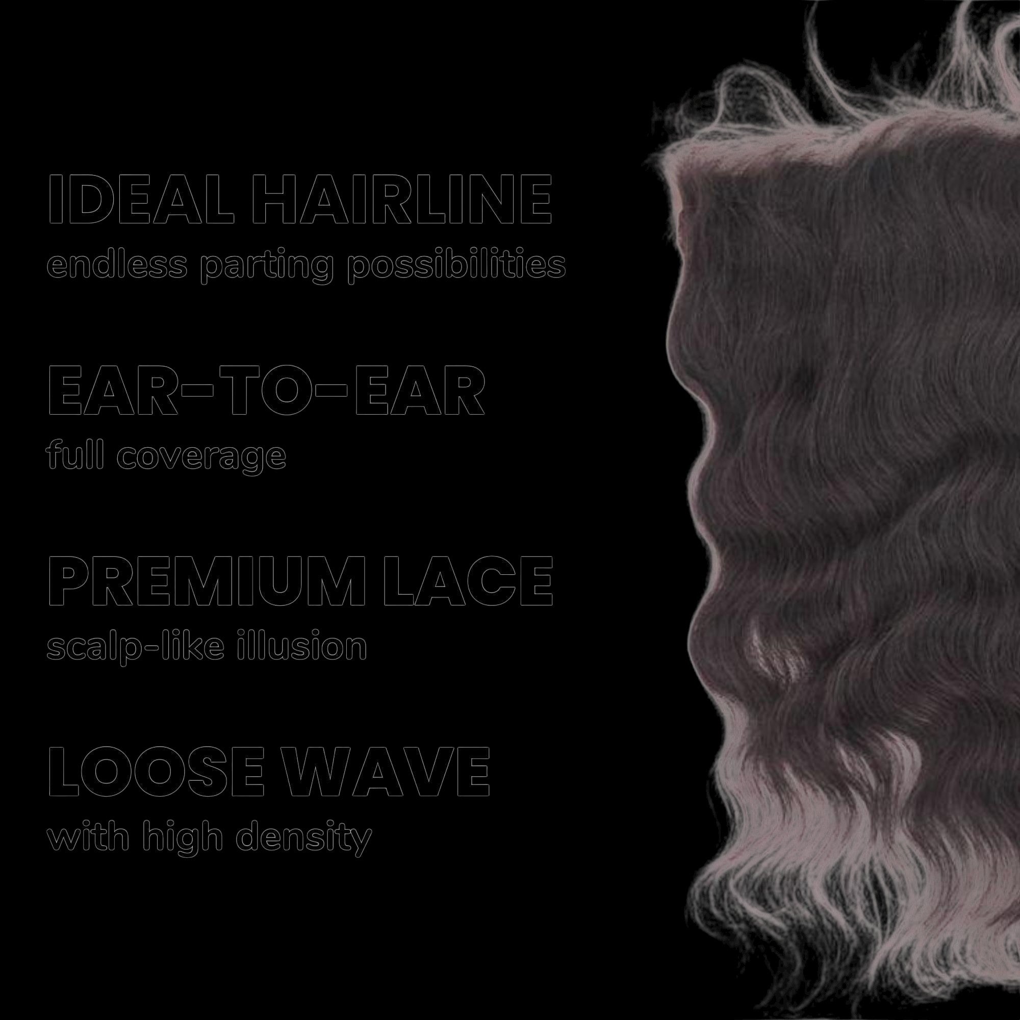 Loose Wave 13x4 HD Lace Human Hair Frontal by Private Label