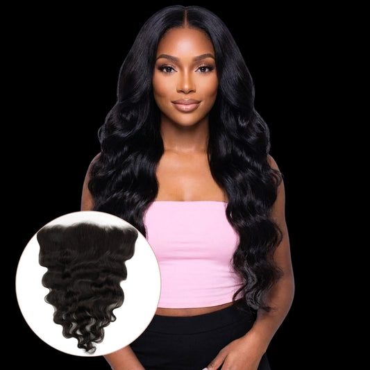 Loose Wave 13x4 Transparent Lace Human Hair Frontal by Private Label
