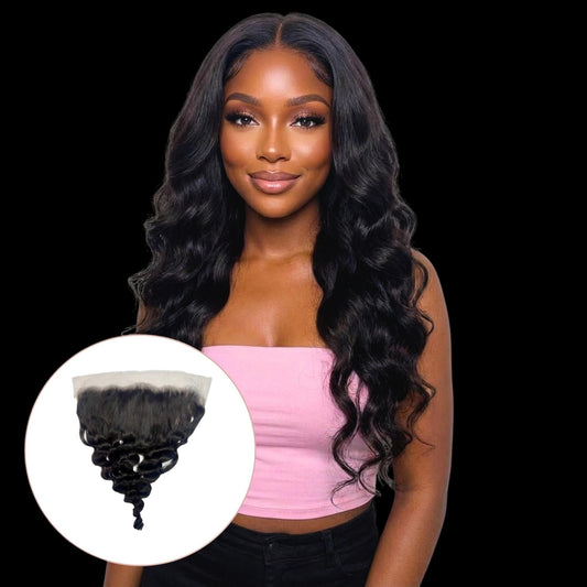 Loose Wave 13x6 HD Lace Human Hair Frontal by Private Label