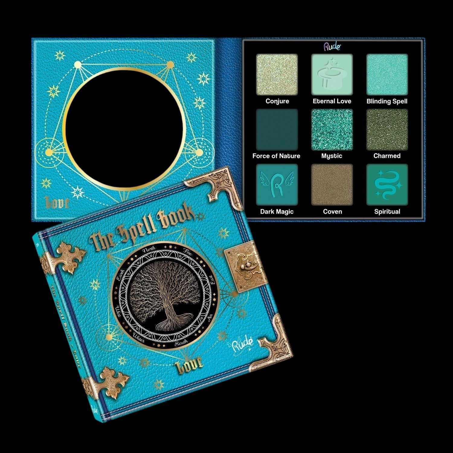RUDE The Spell Book Smooth and Blendable Eyeshadow Palette - Love by VYSN