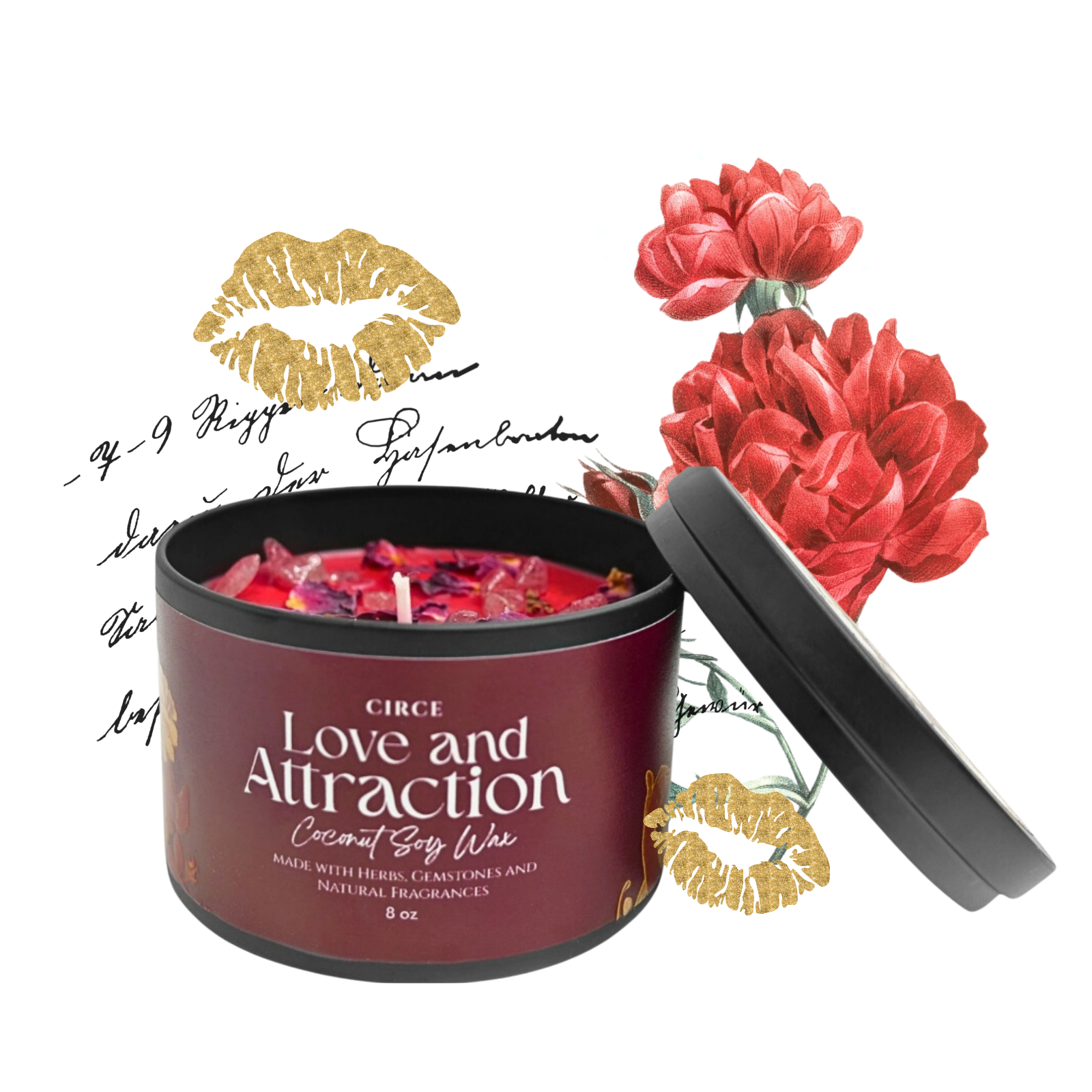 Love & Attraction Candle — 8‑oz Romantic Manifestation by Circe Boutique