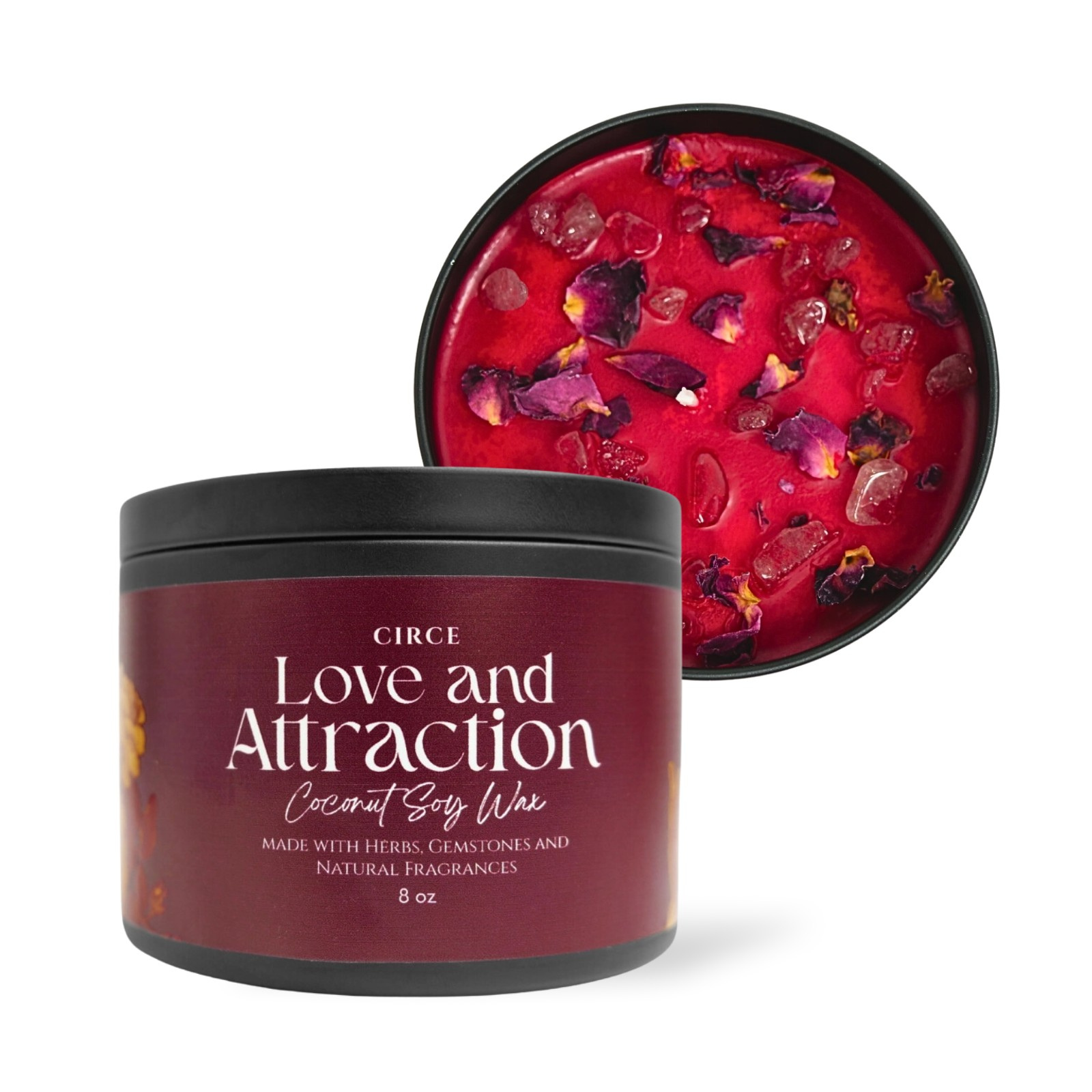 Love & Attraction Candle — 8‑oz Romantic Manifestation by Circe Boutique