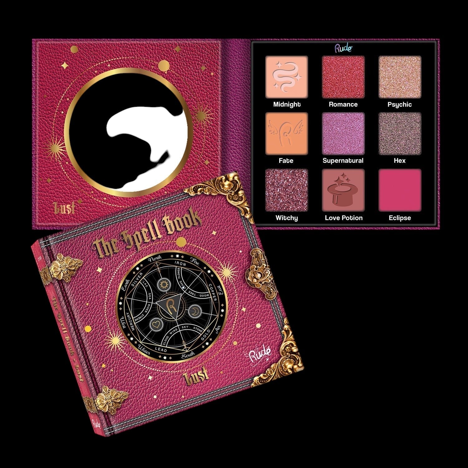 RUDE The Spell Book Smooth and Blendable Eyeshadow Palette - Lust by VYSN