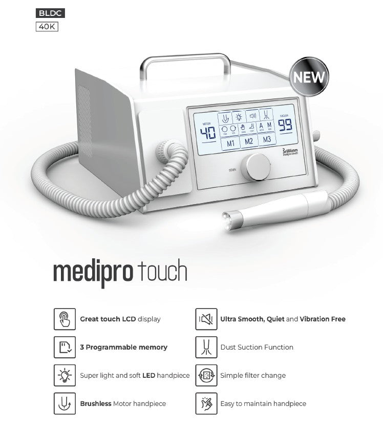 MEDI-PRO TOUCH 40,000 RPM LED VACUUM DRILL SET "NEW" - SAESHIN by kvadrat store