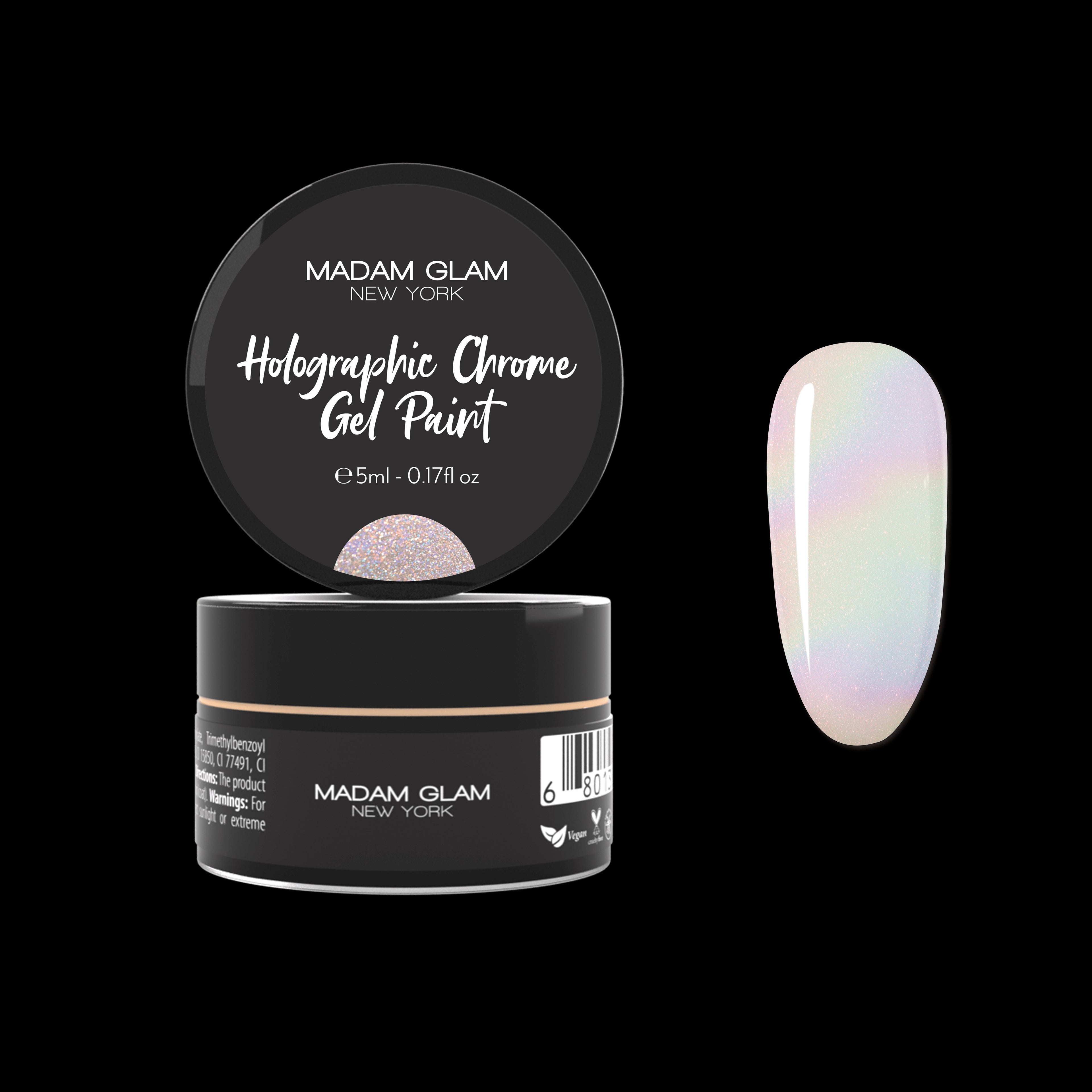 Holographic Chrome Gel Paint by Madam Glam