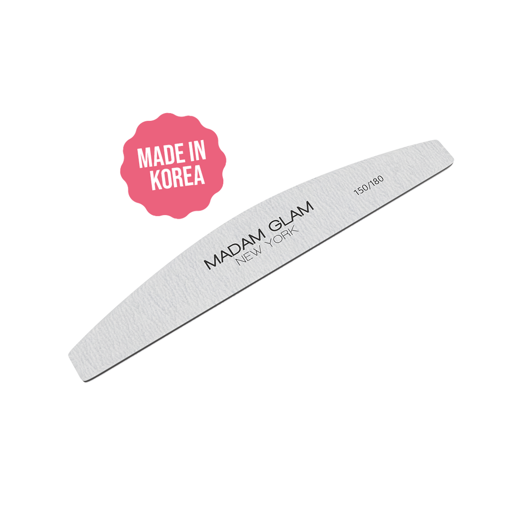 Half Moon Shape 150/180 Grit Nail File by Madam Glam
