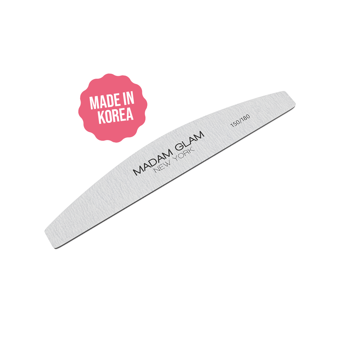 Half Moon Shape 150/180 Grit Nail File by Madam Glam