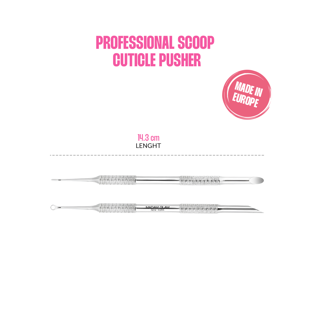 Professional Scoop Cuticle Pusher by Madam Glam