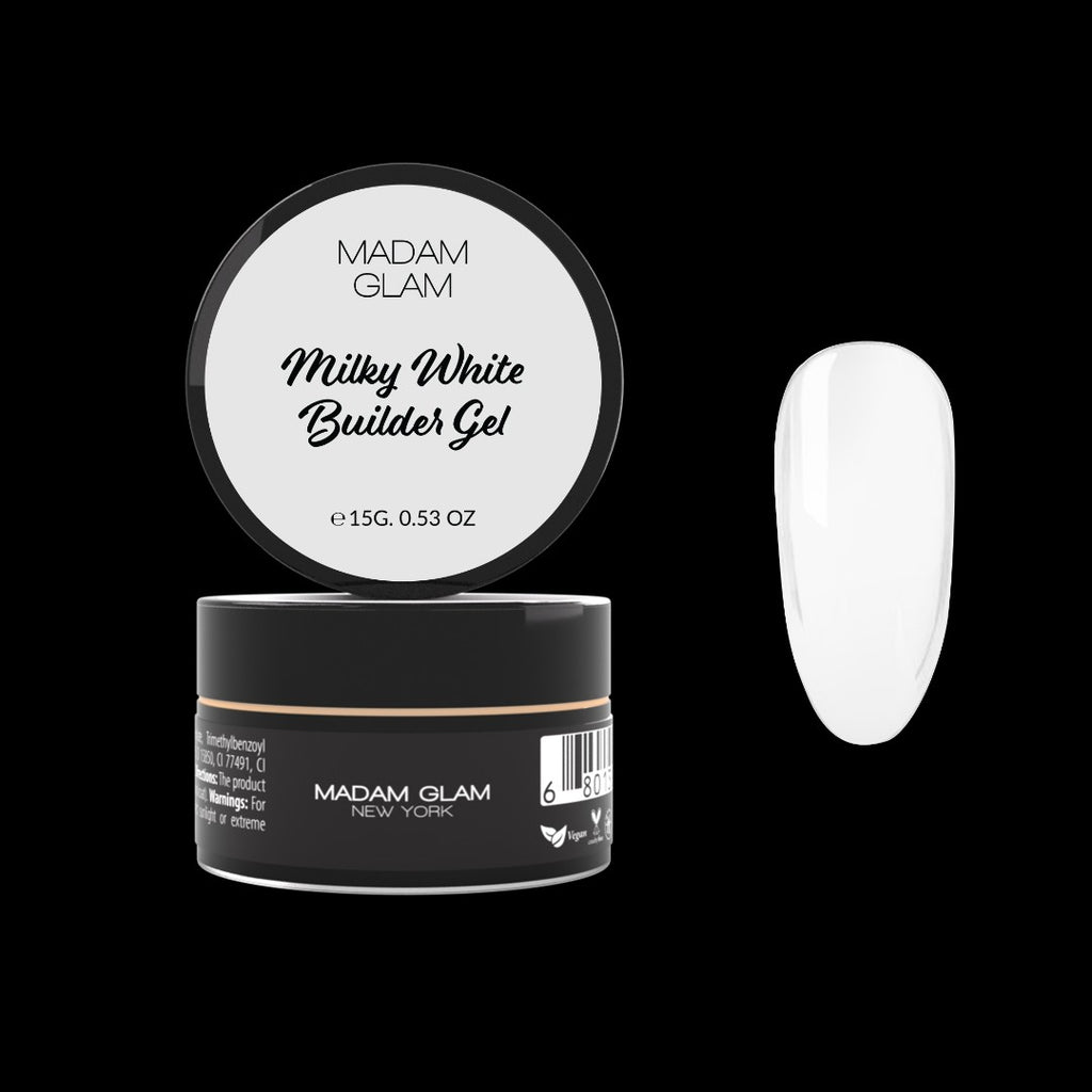 Milky White Builder Gel by Madam Glam