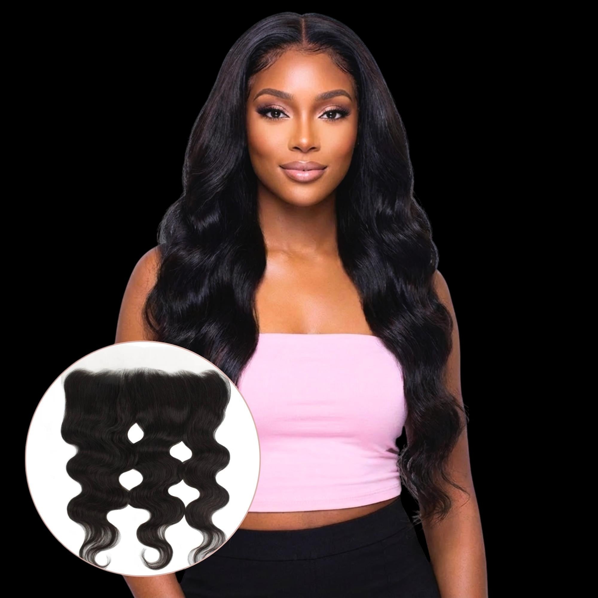 Malaysian Body Wave 13x4 Transparent Lace Human Hair Frontal by Private Label