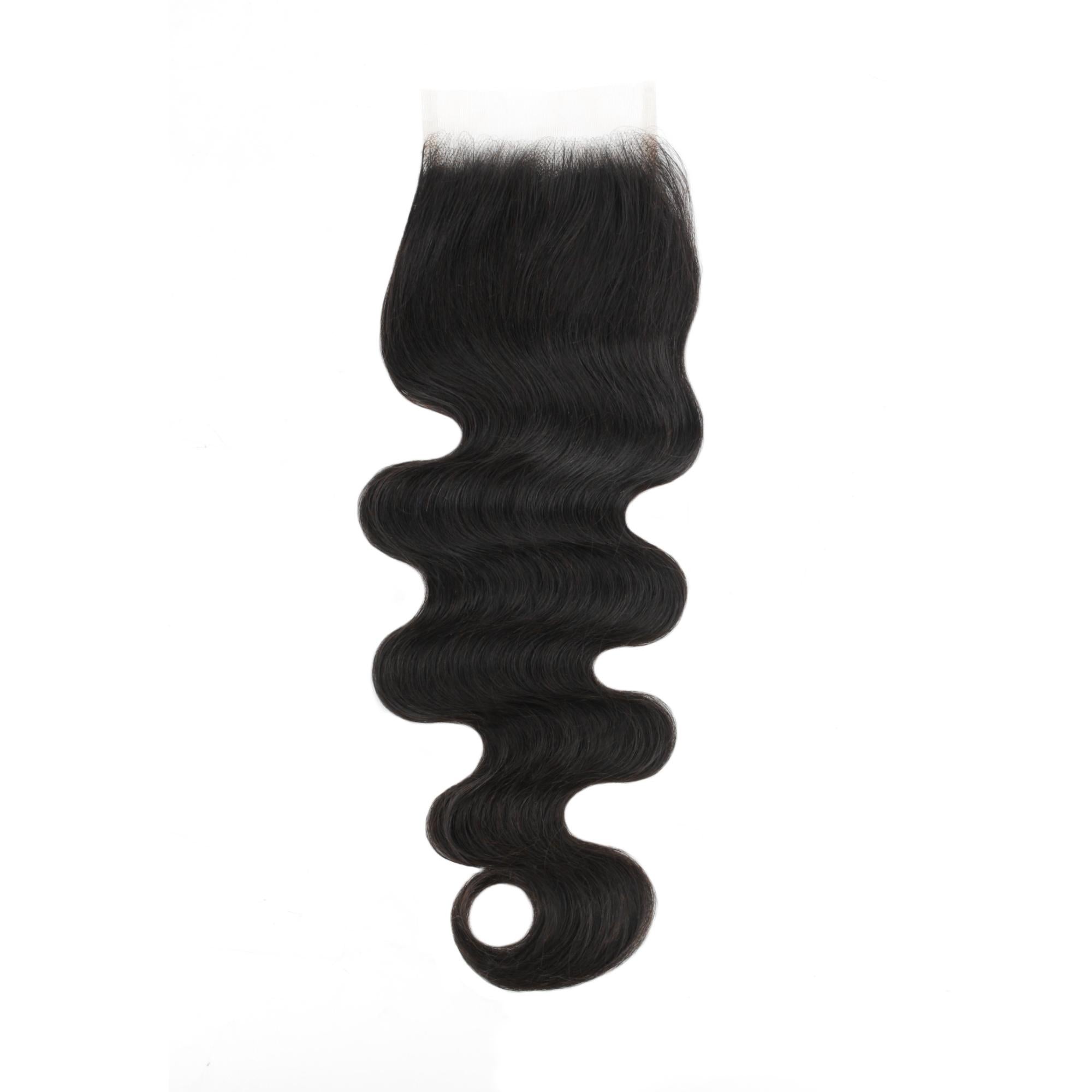 Malaysian Body Wave 4x4 Transparent Lace Human Hair Closure by Private Label