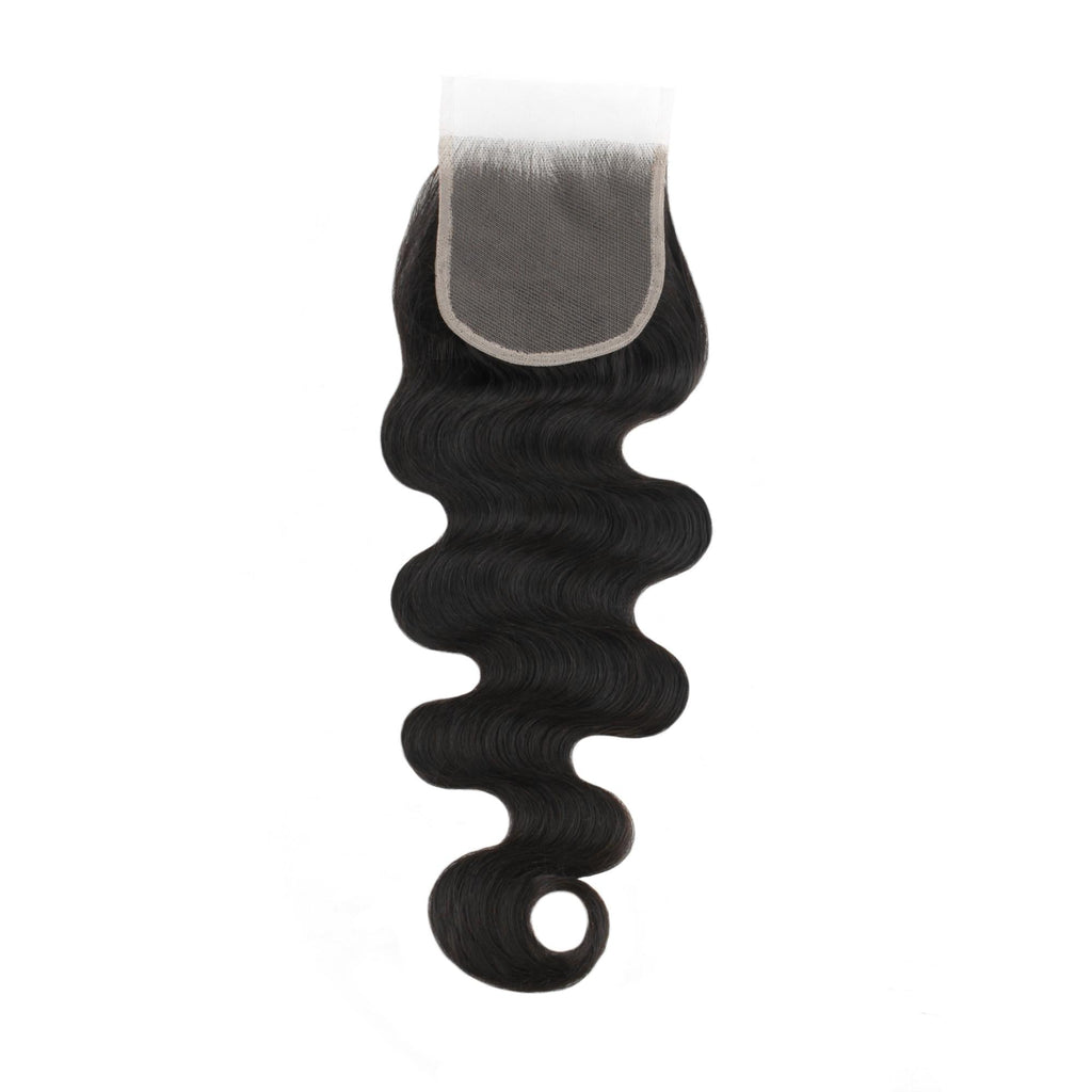 Malaysian Body Wave 4x4 Transparent Lace Human Hair Closure by Private Label