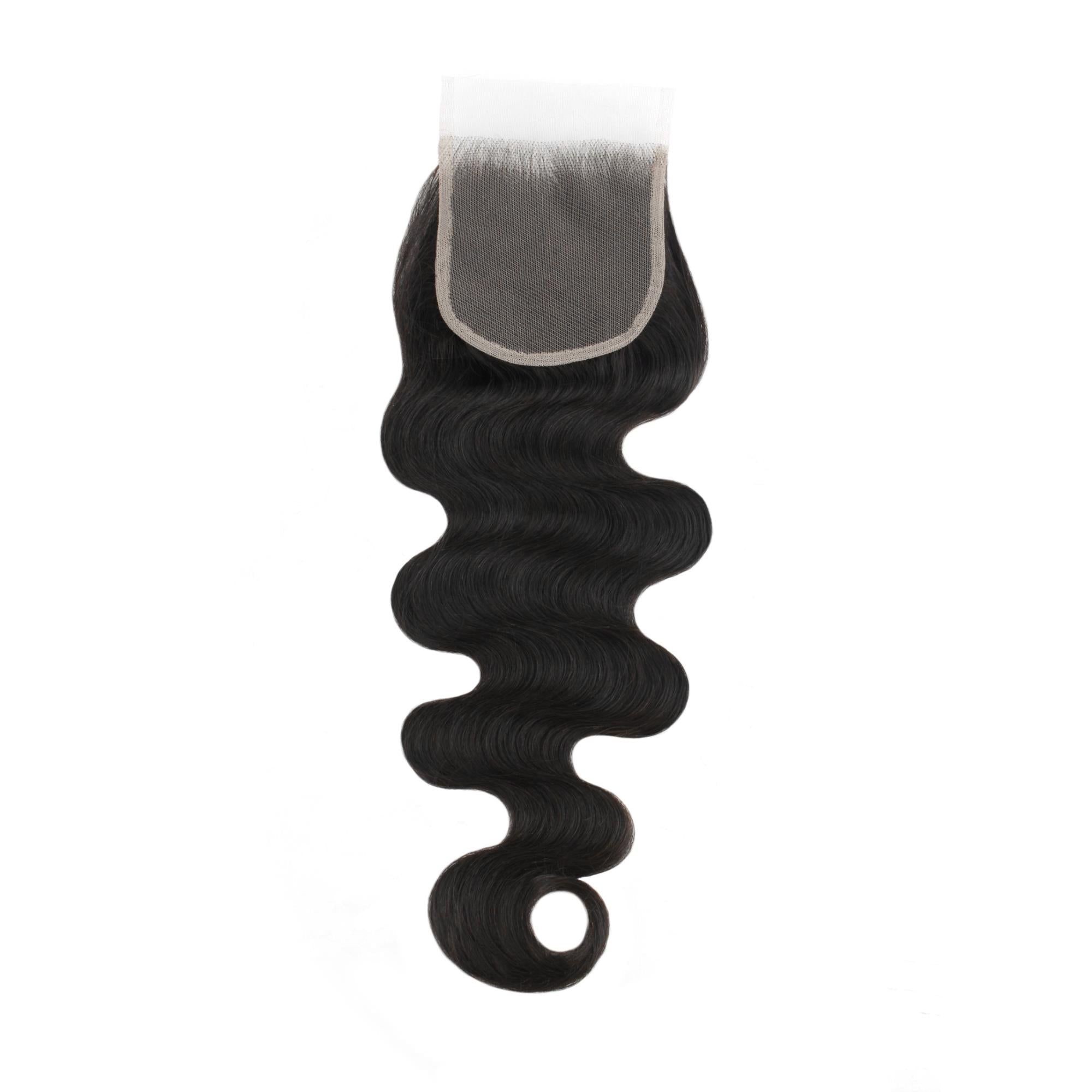 Malaysian Body Wave 4x4 Transparent Lace Human Hair Closure by Private Label