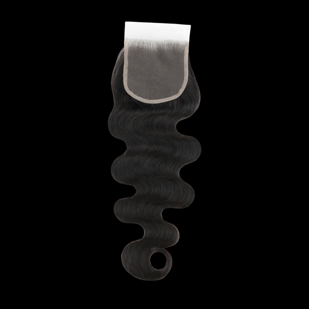 Malaysian Body Wave 4x4 Transparent Lace Human Hair Closure by Private Label