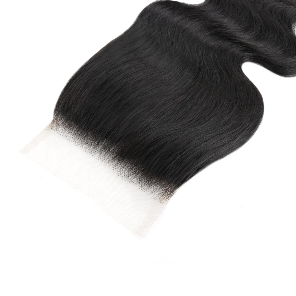 Malaysian Body Wave 4x4 Transparent Lace Human Hair Closure by Private Label