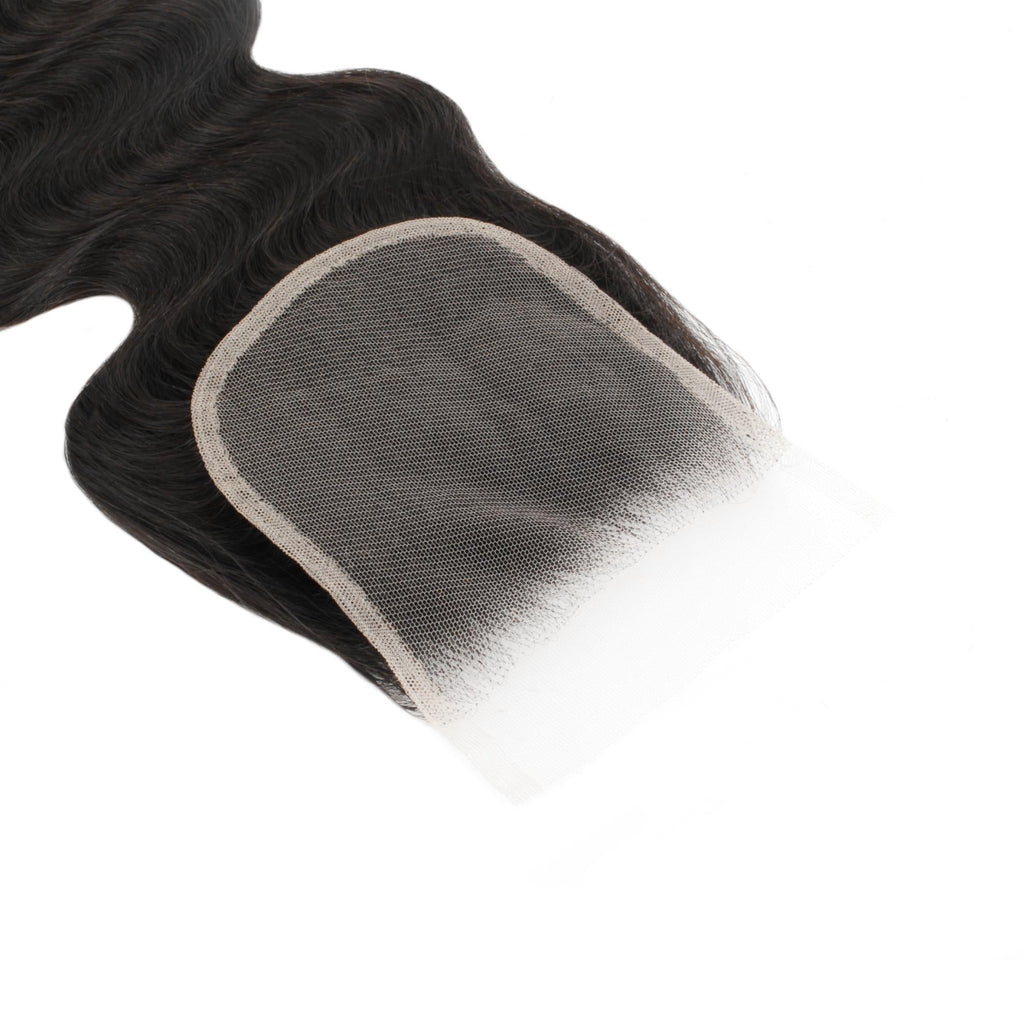 Malaysian Body Wave 4x4 Transparent Lace Human Hair Closure by Private Label