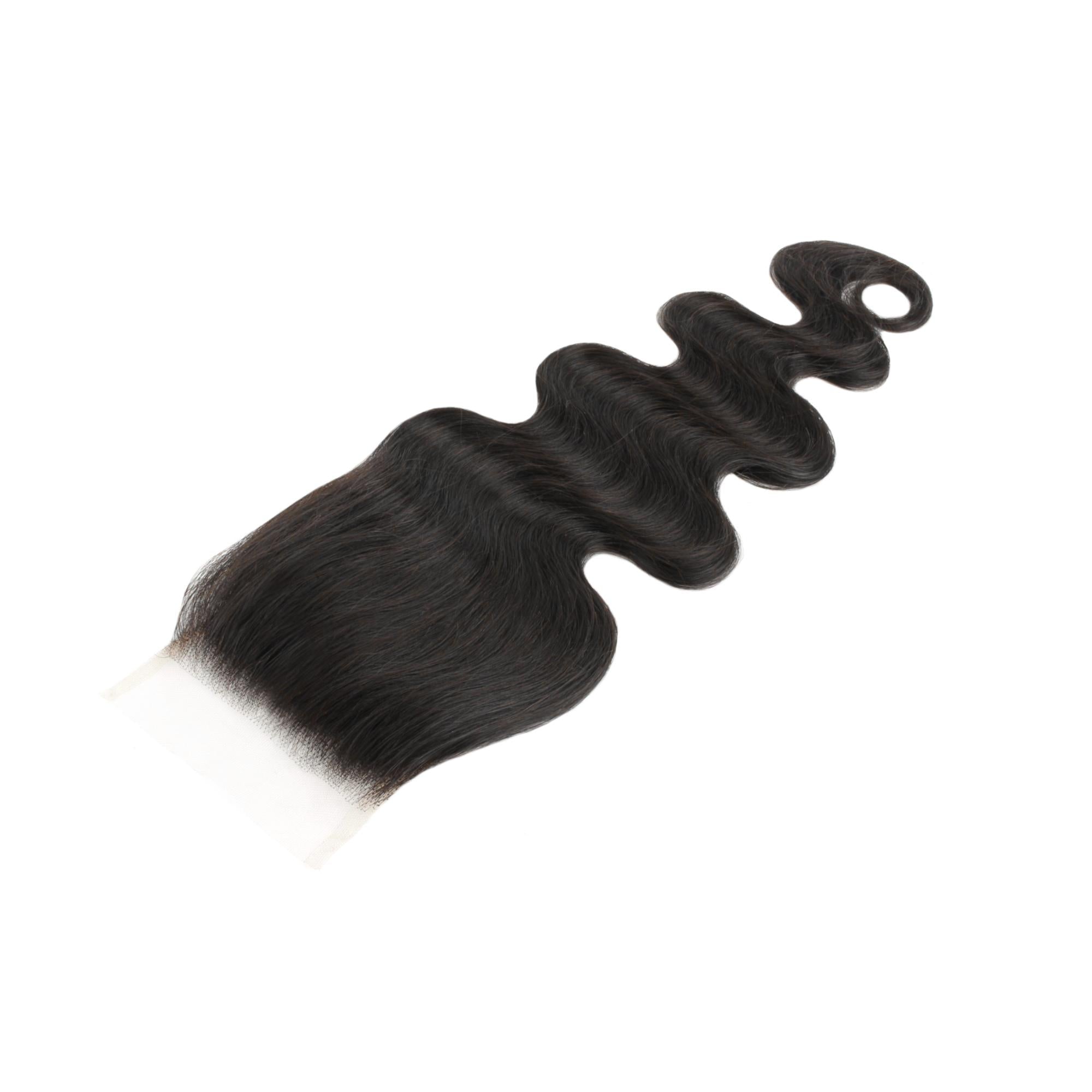 Malaysian Body Wave 4x4 Transparent Lace Human Hair Closure by Private Label