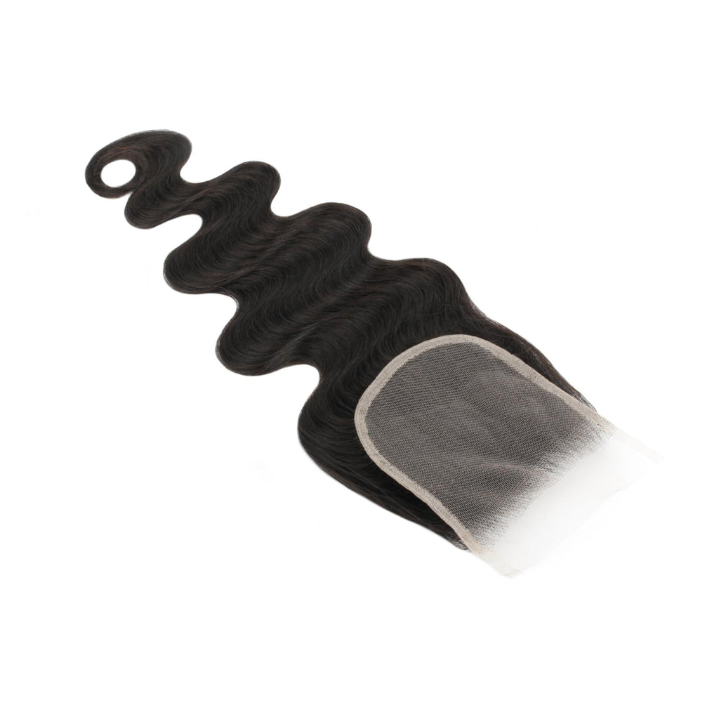 Malaysian Body Wave 4x4 Transparent Lace Human Hair Closure by Private Label