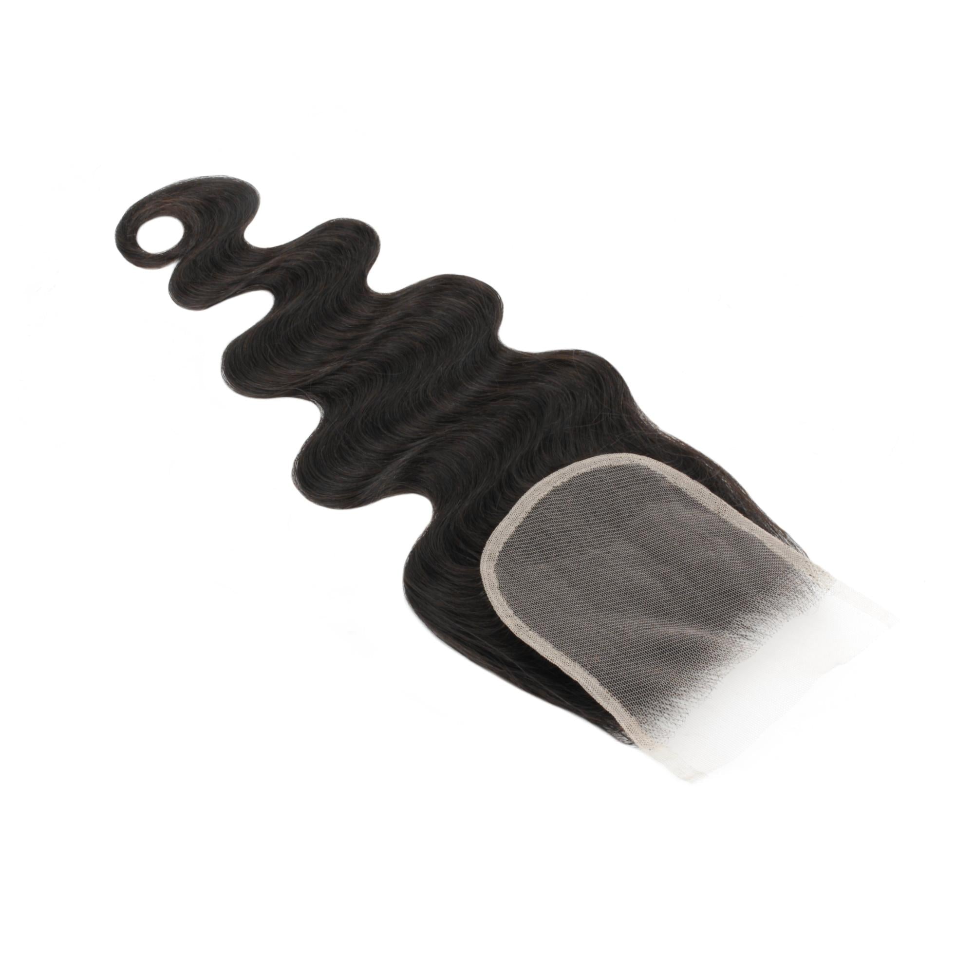 Malaysian Body Wave 4x4 Transparent Lace Human Hair Closure by Private Label