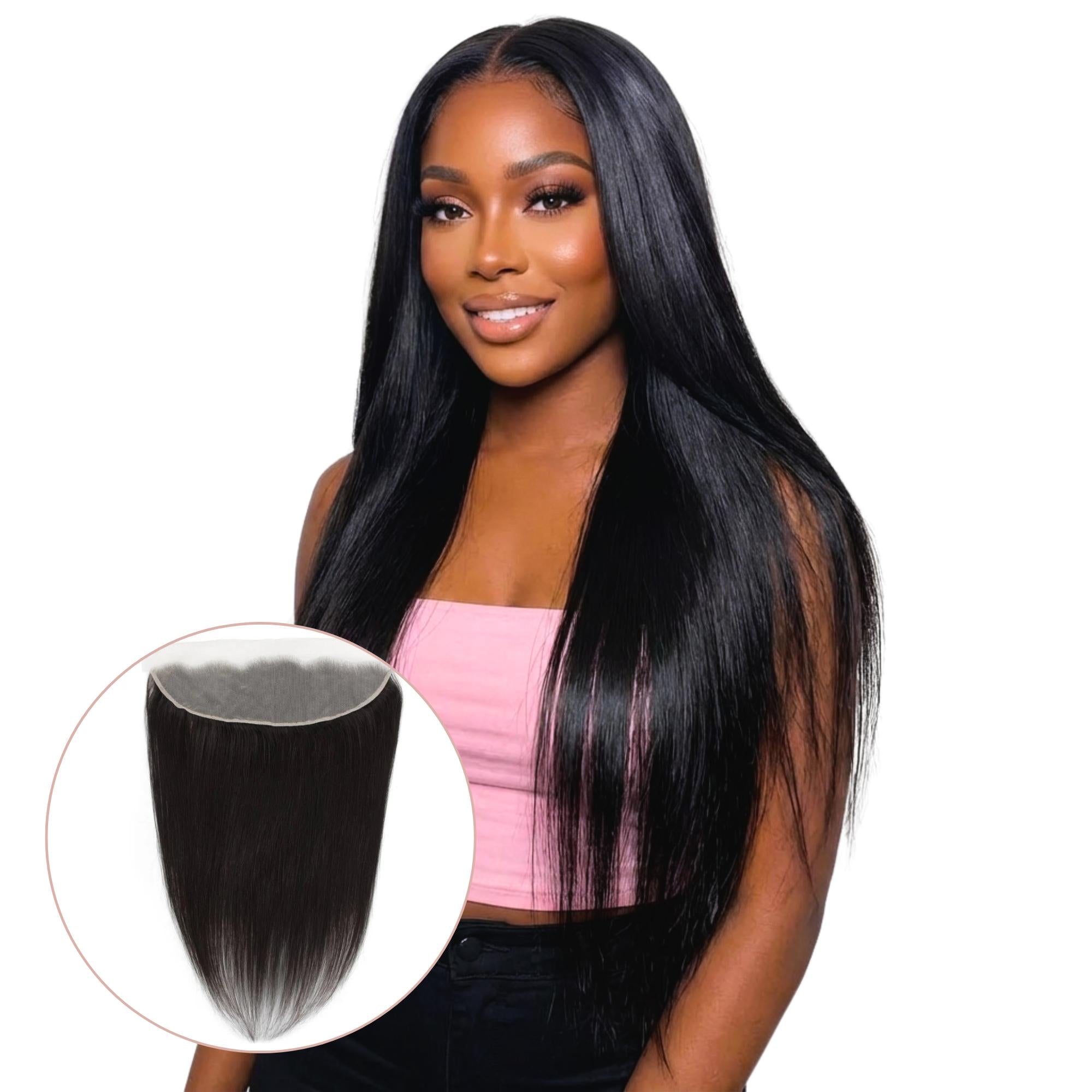 Malaysian Straight 13x4 Transparent Lace Human Hair Frontal by Private Label