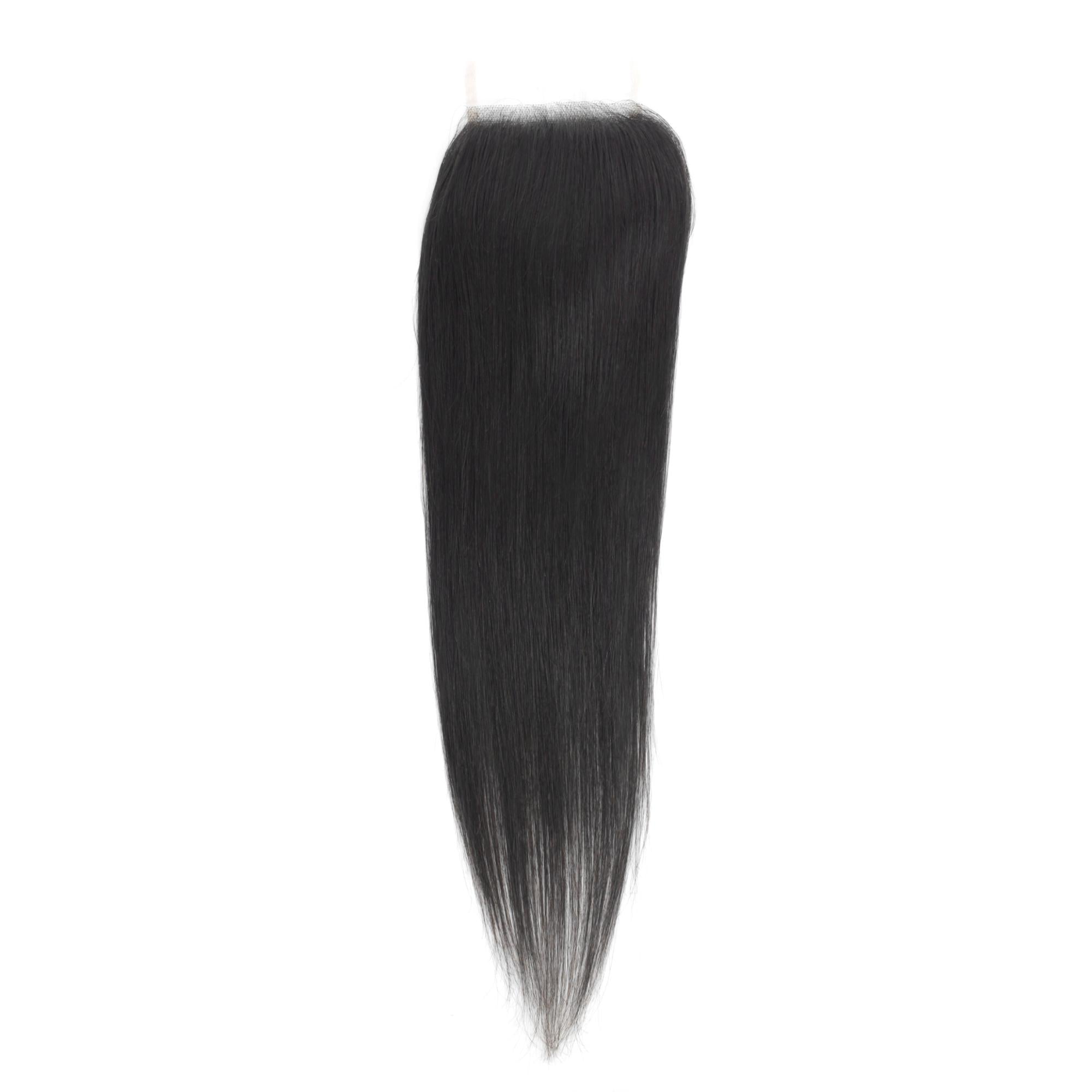 Malaysian Straight 4x4 Transparent Lace Human Hair Closure by Private Label
