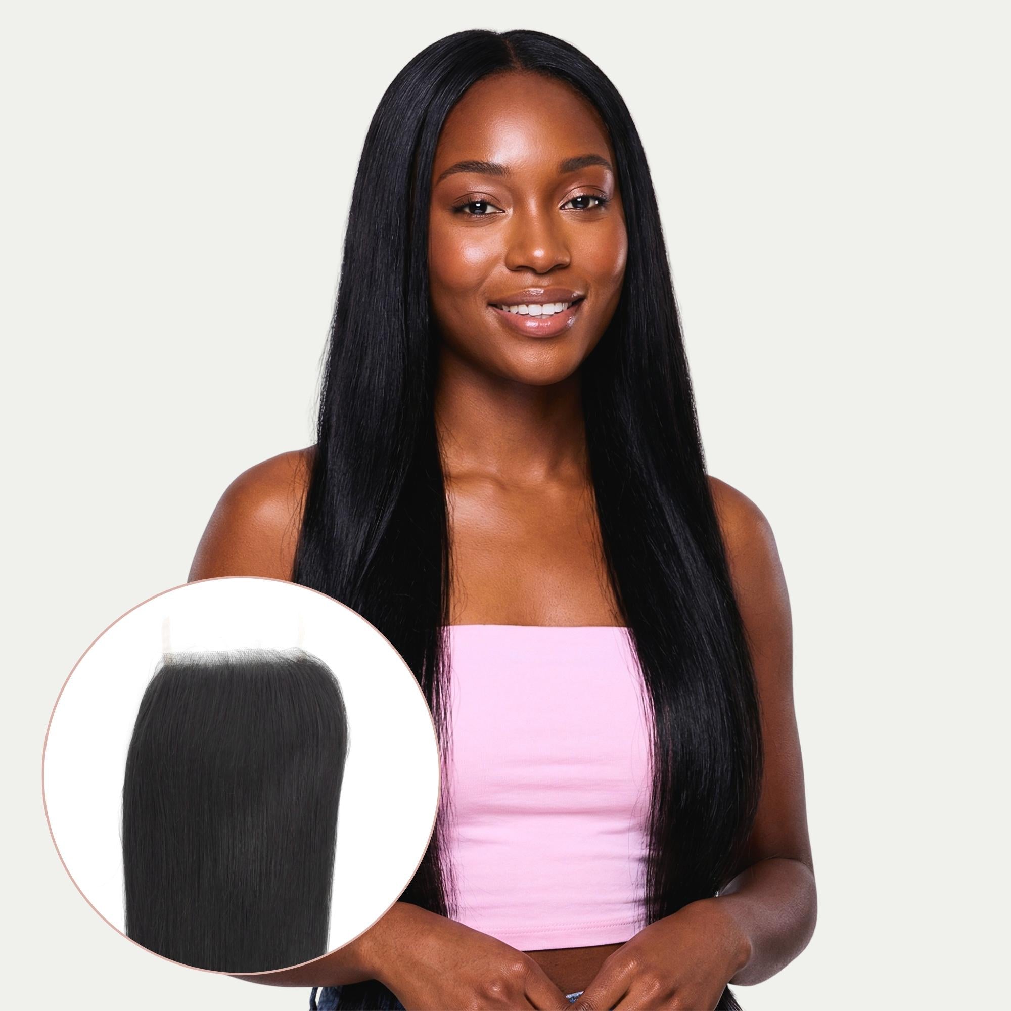 Malaysian Straight 4x4 Transparent Lace Human Hair Closure by Private Label