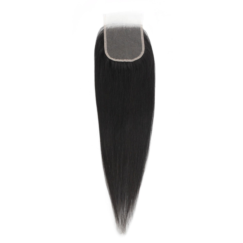 Malaysian Straight 4x4 Transparent Lace Human Hair Closure by Private Label