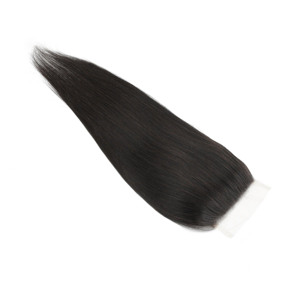 Malaysian Straight 4x4 Transparent Lace Human Hair Closure by Private Label