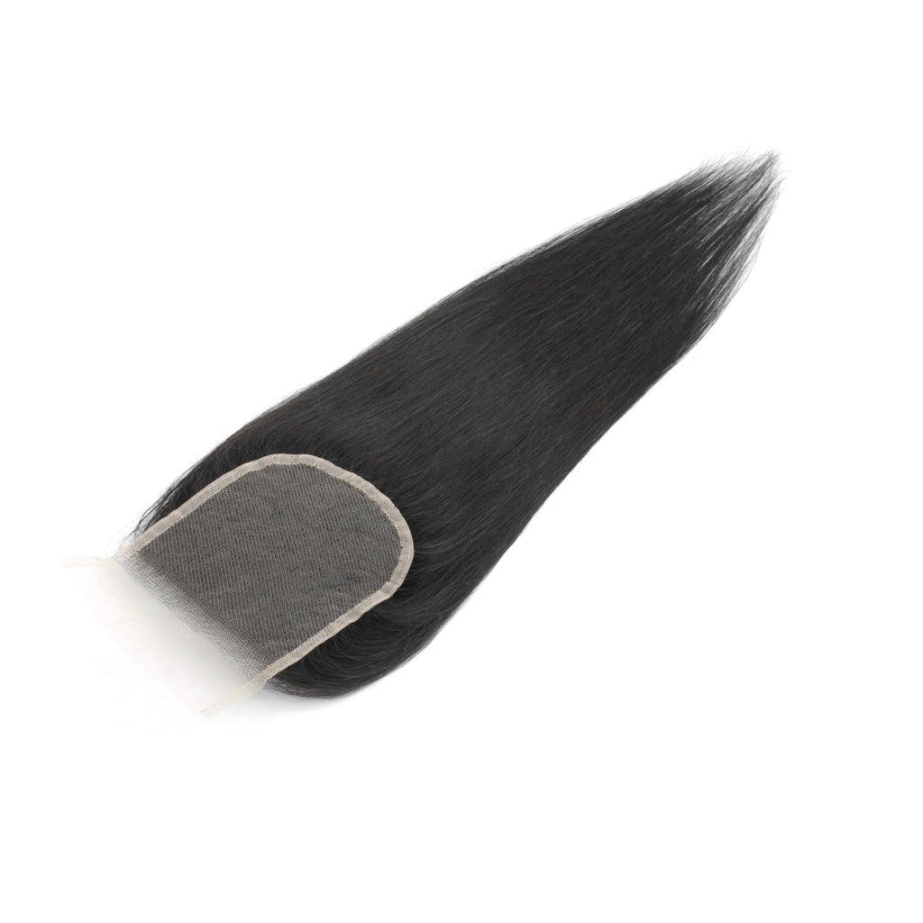 Malaysian Straight 4x4 Transparent Lace Human Hair Closure by Private Label