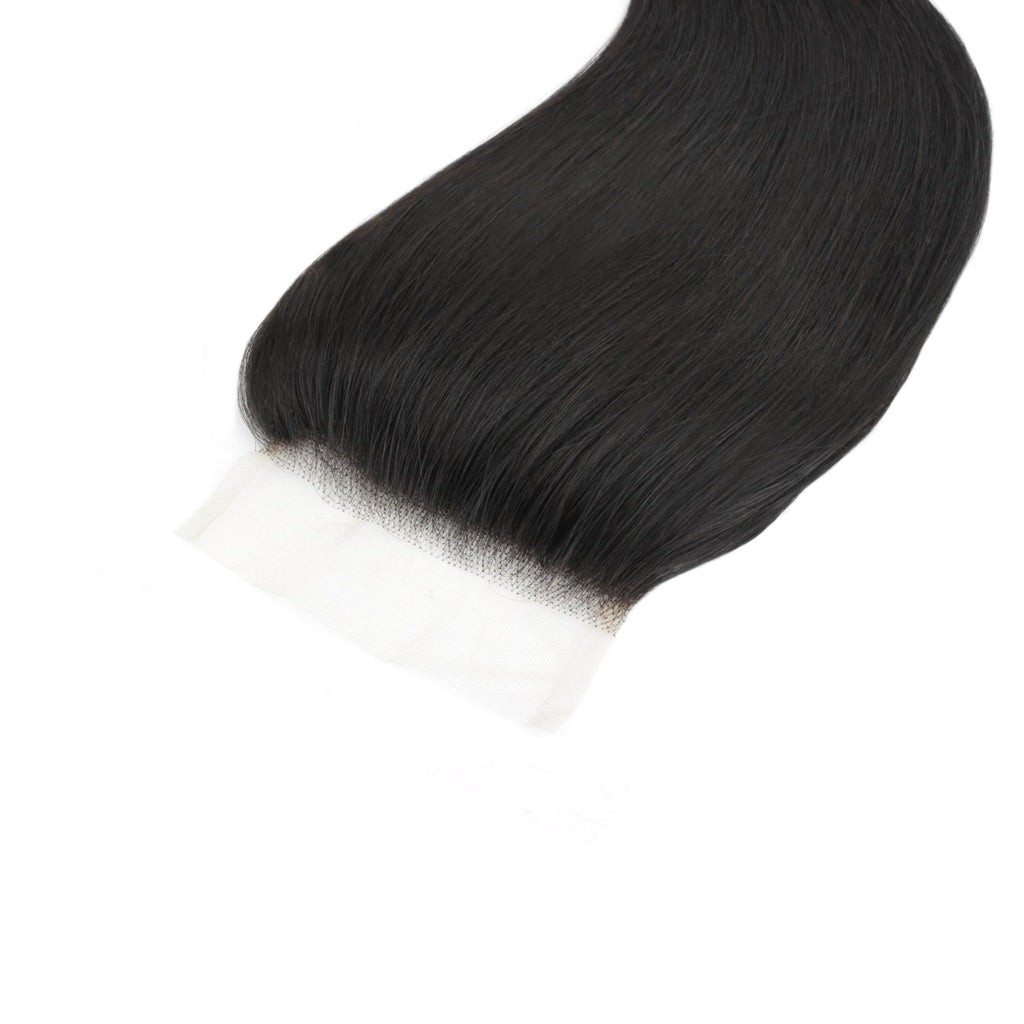 Malaysian Straight 4x4 Transparent Lace Human Hair Closure by Private Label
