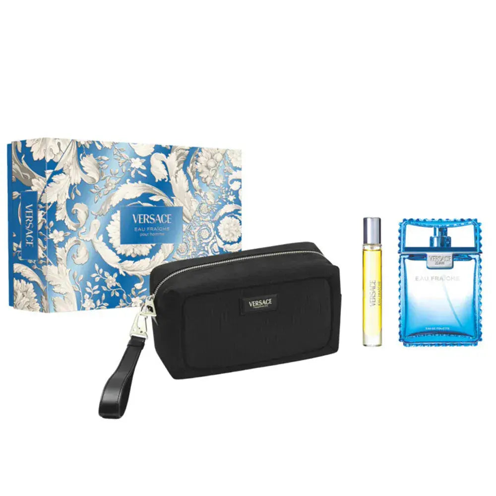Man Eau Fraiche By Versace For Men 3Pcs Set EDT Spray by perfumesandrea