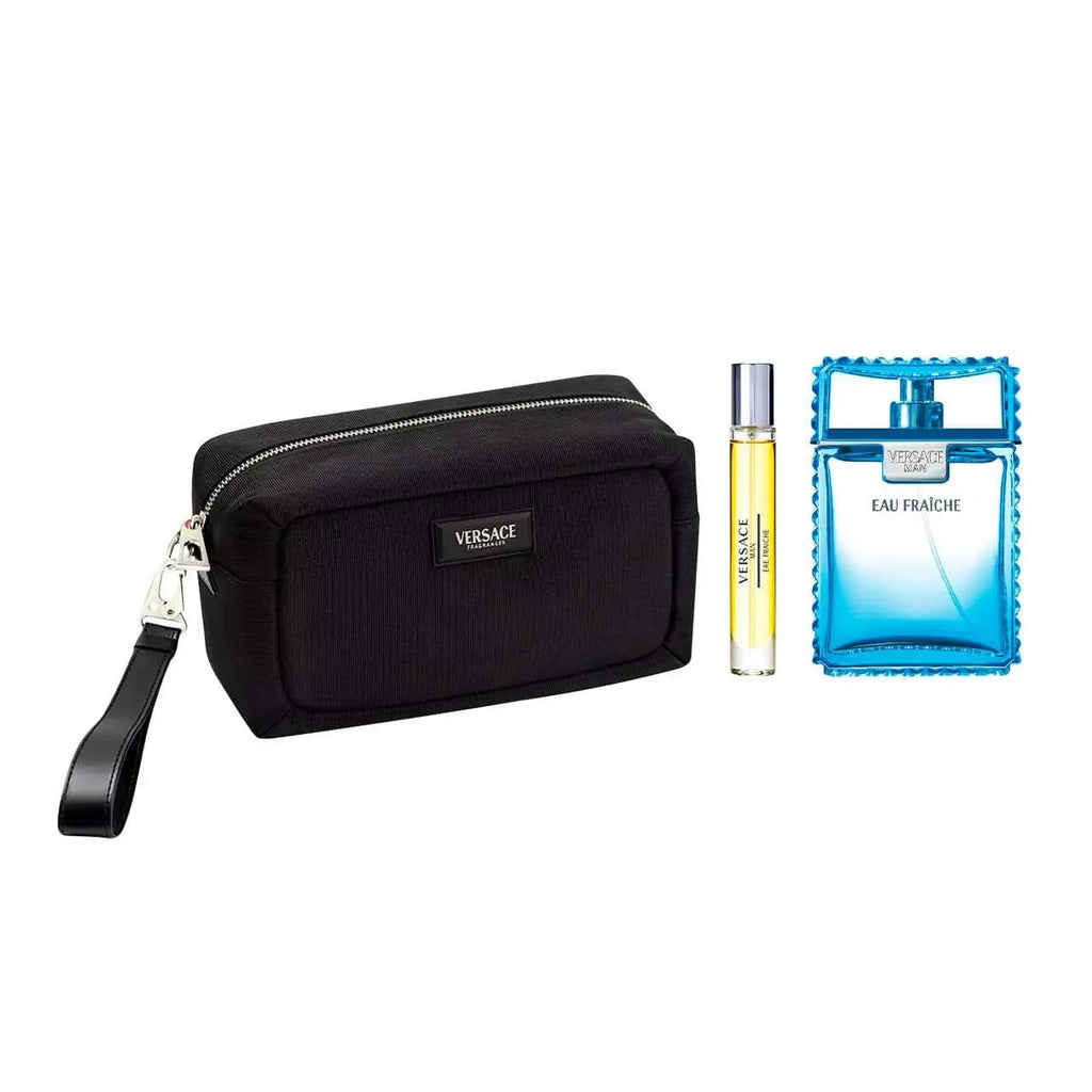 Man Eau Fraiche By Versace For Men 3Pcs Set EDT Spray by perfumesandrea