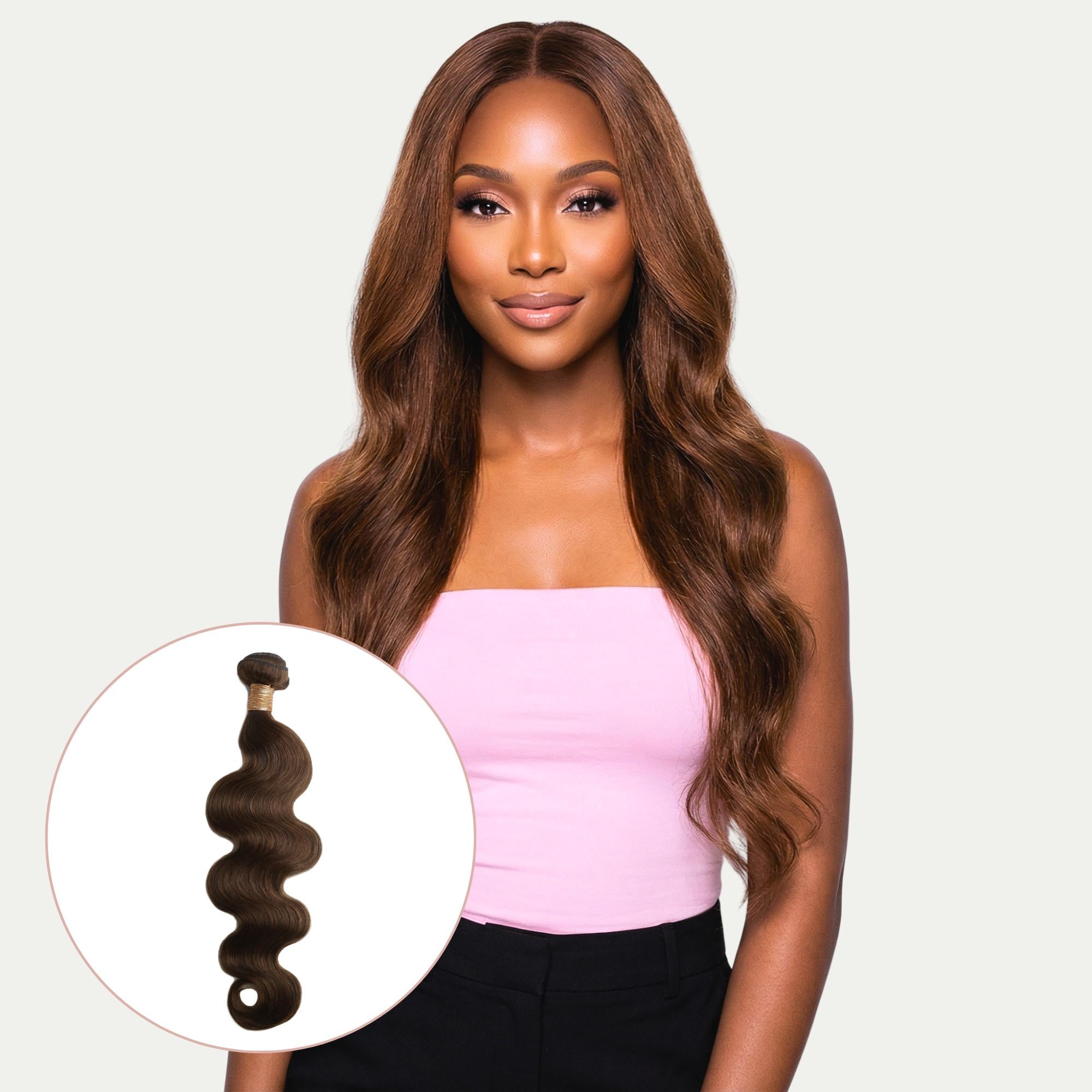 Medium Brown Body Wave 100% Human Hair Bundles by Private Label