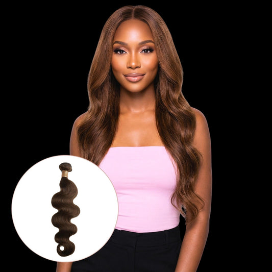 Medium Brown Body Wave 100% Human Hair Bundles by Private Label