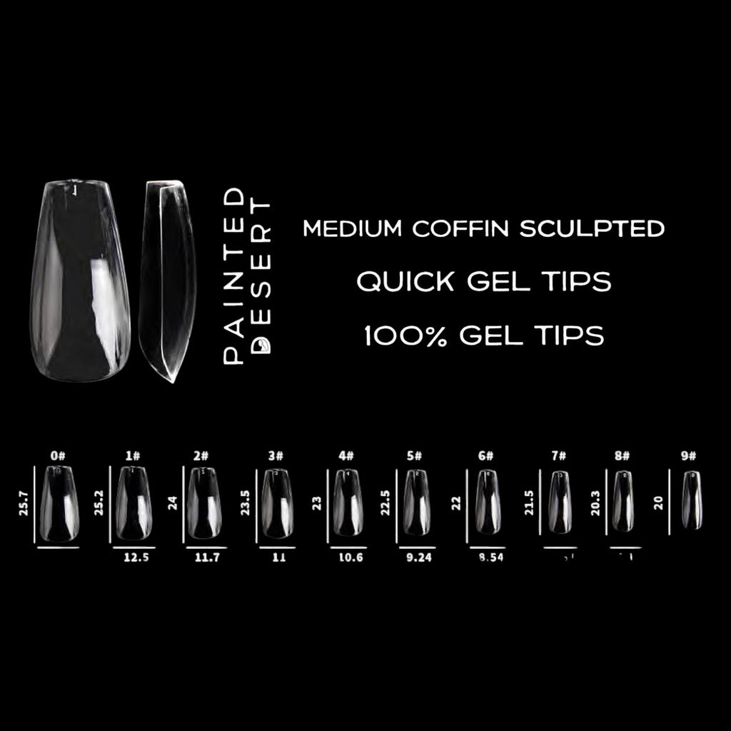 Medium Coffin SCULPTED Quick Gel Tips by Painted Desert
