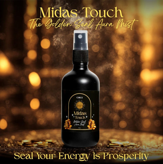 Midas Touch Aura Mist – Luxury Amber, Saffron & Patchouli Prosperity Spray by Circe Boutique