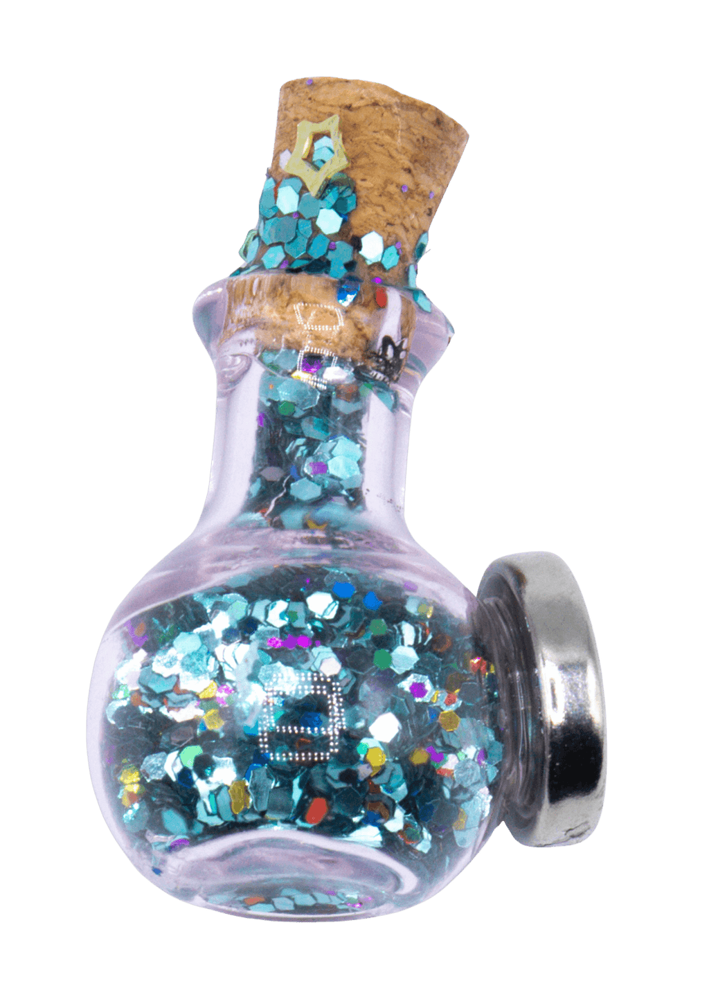 Glittery Fairy Spell Jar Magnet