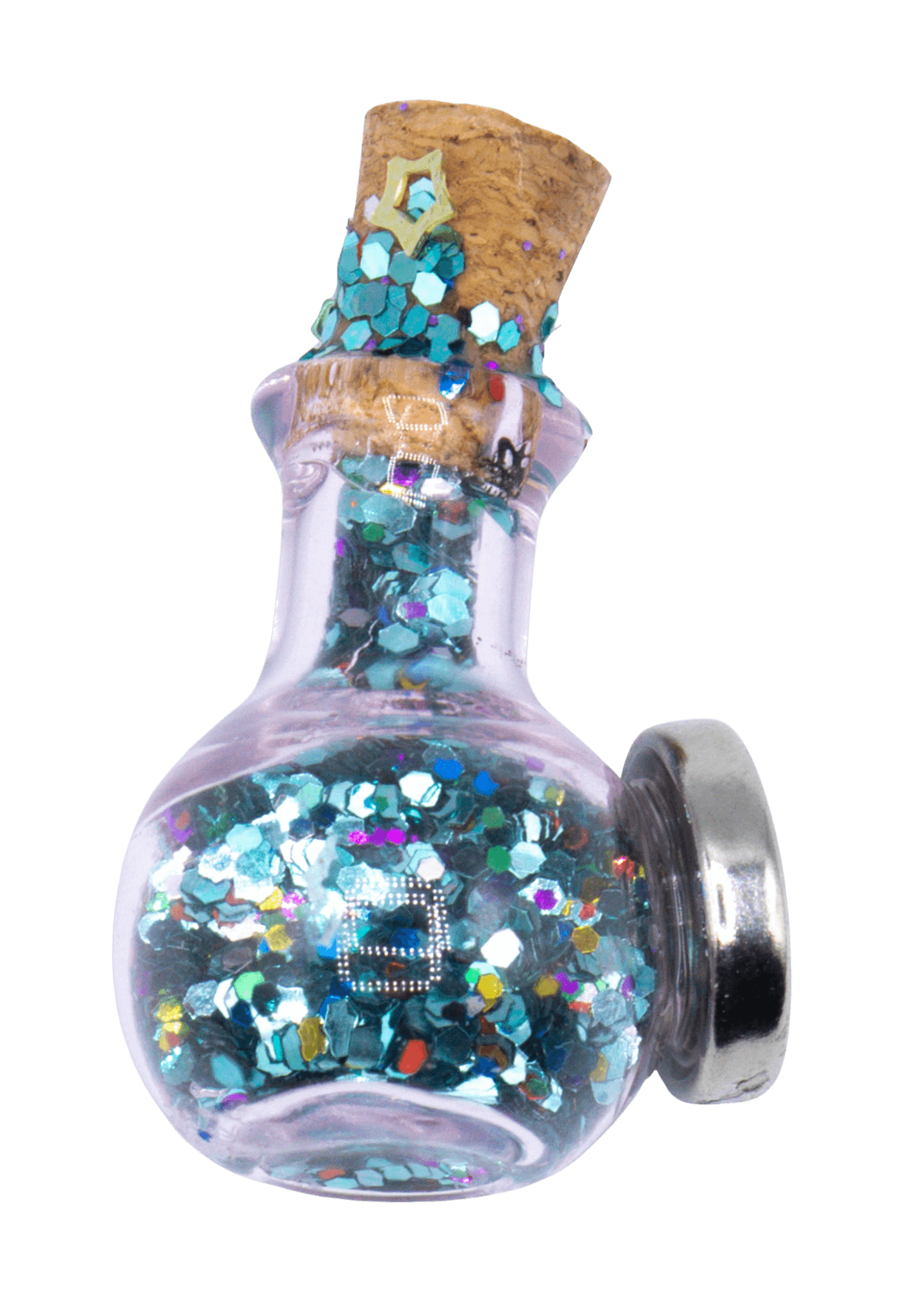 Glittery Fairy Spell Jar Magnet