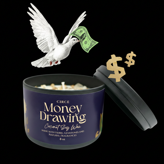 Money Drawing Prosperity Candle – 8‑oz Abundance Ritual Candle by Circe Boutique