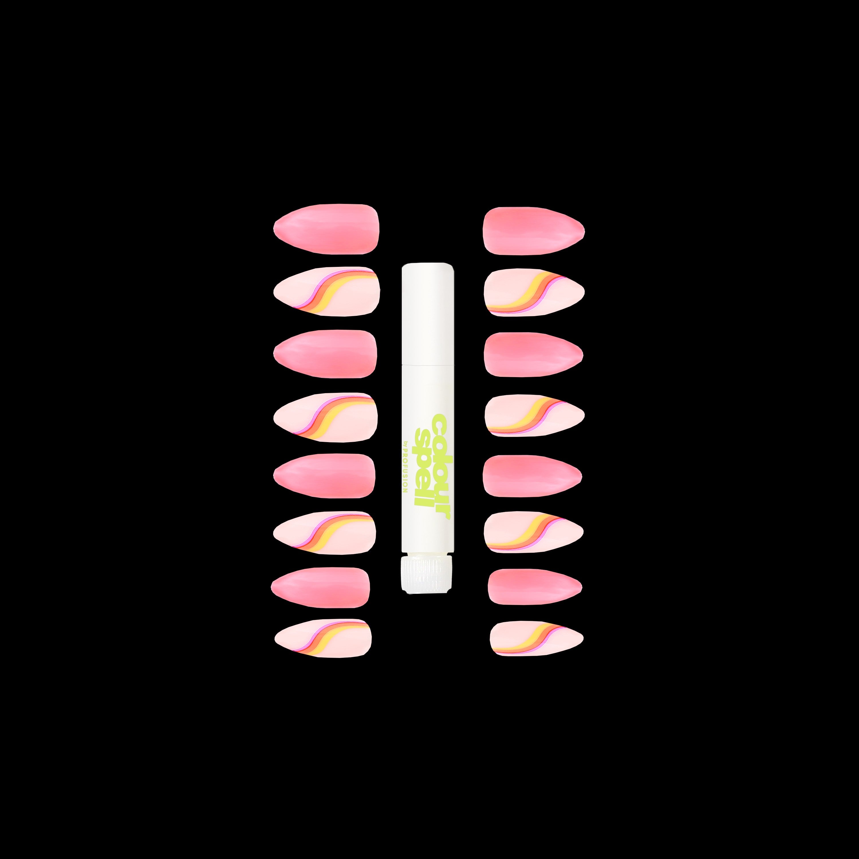 Press On Nails & Glue - Hot Pink by ColourSpell