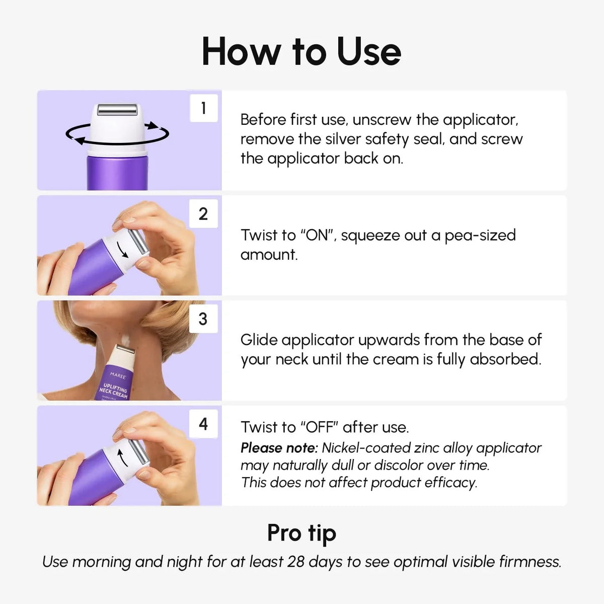 Pro-Retinol Neck Lifting Cream Massager by Maree
